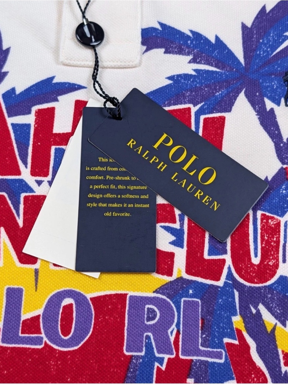 Polo Ralph Lauren Tahiti Island Club Graphic Polo - NEW! Medium - Picture 6 of 9